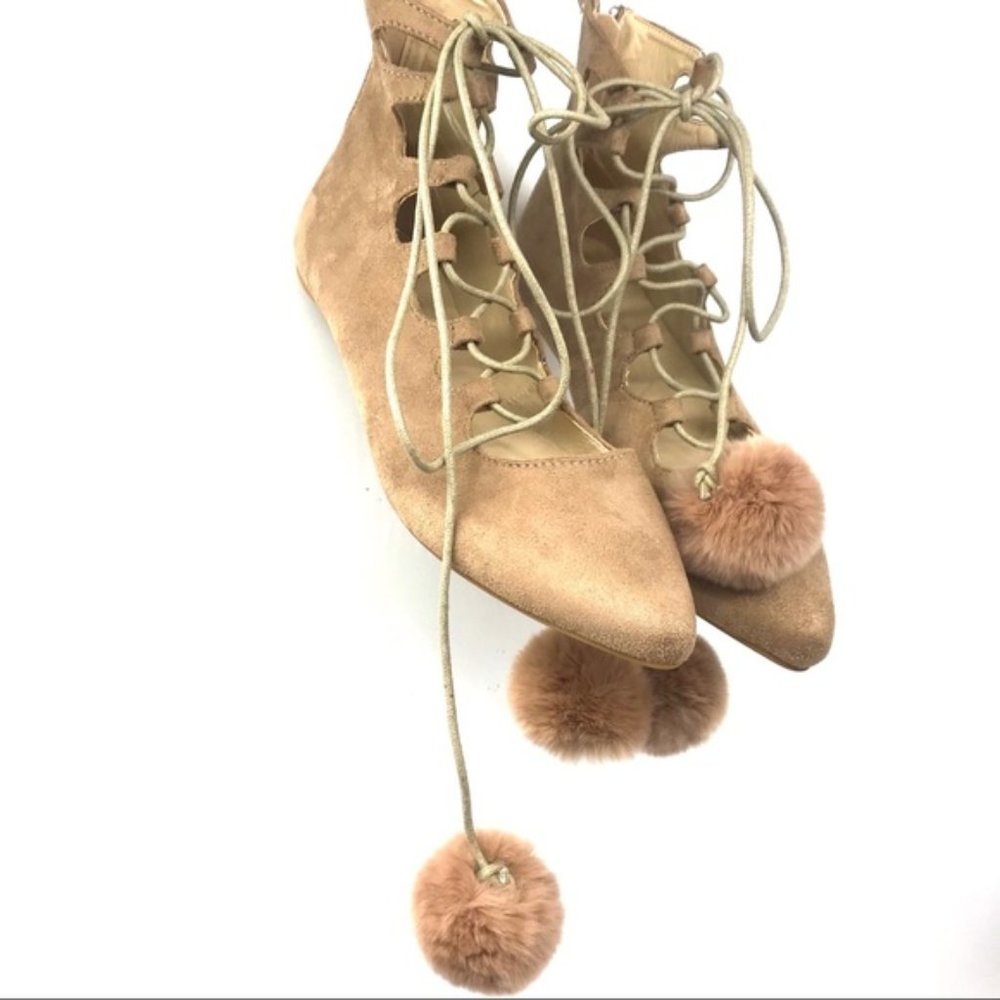 Pom Pom Flats Beige - Picture 6 of 8